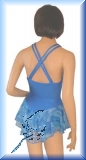 Body aus azurblauem Lycra