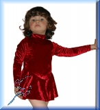 Traditionelles Samt- Trainings- und Kürkleid, bordeauxrot
