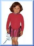 Warmes Kürkleid aus Fleece mit Glitzersamt