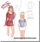 Eiskunstlaufkleid Download-Schnittmuster Gr. 116 bis S