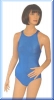Body aus azurblauem Lycra