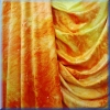 Samt Gelb-Orange mit Glitzer - bi-elastisch
